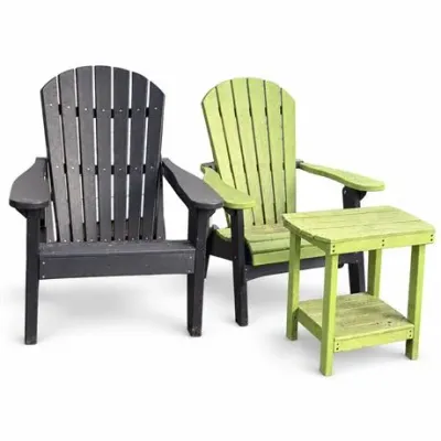 Lot 120   0 Bid(s)
Three-Piece Adirondack Chair and Side Table Set