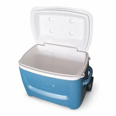 Lot 113   0 Bid(s)
Igloo Blue and White Wheeled Rolling Cooler