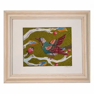 Lot 035   
Signed Colorful Bird Artwork, 2012