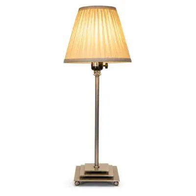 Lot 058   
Modern Metal Table Lamp with Pleated Shade
