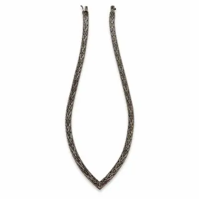 Lot 065   
Sterling Collar Necklace with Black Rectangular Pendant