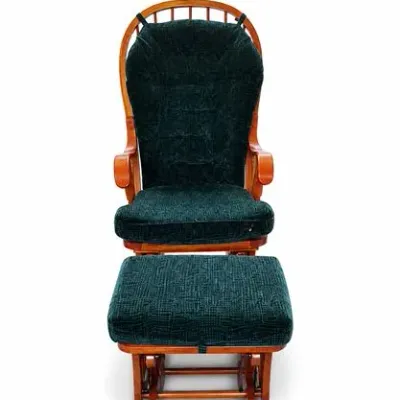 Lot 054  
Upholstered Glider Chair with Matching Footstool