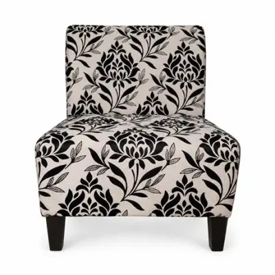 Lot 009   
Office Star Black Velvet Damask Upholstered Accent Chair