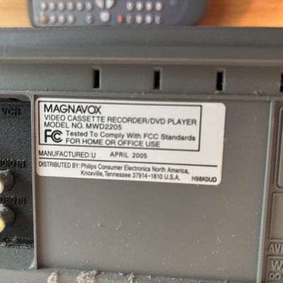 Magnavox mwd2205 Dvd/vcr Combination Player