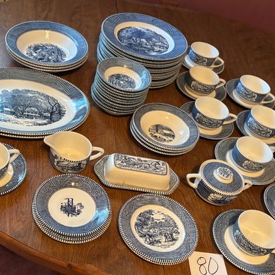 Vintage Currier and Ives Royal China and More
