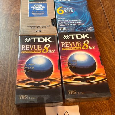 New VCR Tapes and Cleaner