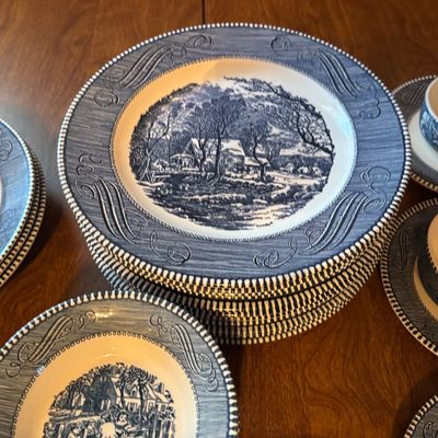 Vintage Currier and Ives Royal China and More