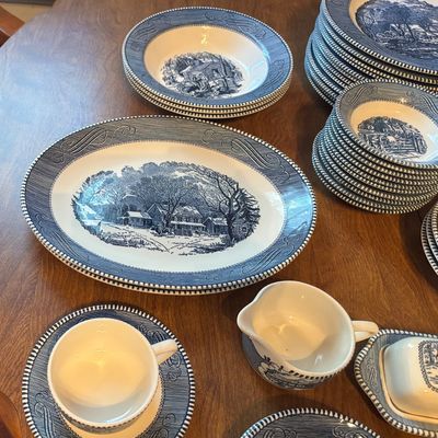 Vintage Currier and Ives Royal China and More