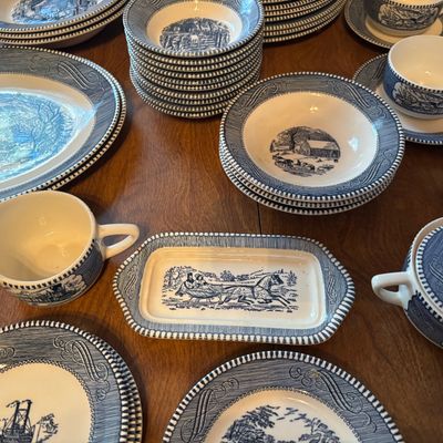Vintage Currier and Ives Royal China and More