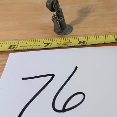 Miniature Doll House Size Gold Tone Candlestick Phone Collectible Figurine