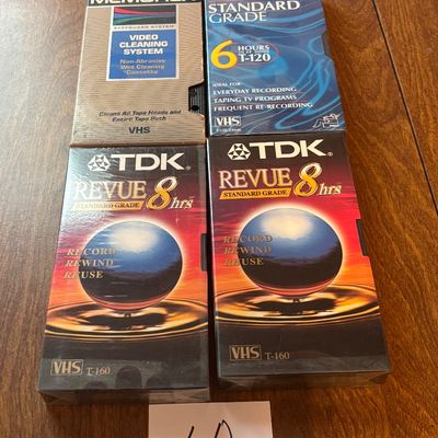 New VCR Tapes and Cleaner