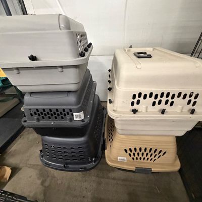 Sale Photo Thumbnail #2: 1-Metal Pet Crates and Plastic Pet Carriers

Some do have rust, some have more than one door, all will need to be cleaned.

Metal Crates of Varying Sizes x 22
Plastic Carriers of. Carrying Sizes x 5