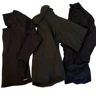 Lot of 3 Women’s Black Tops Anne Klein Sport Design History Long Sleeve