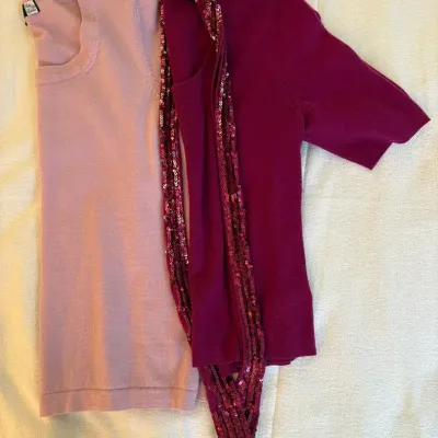 Lot of 2 Women’s Sweaters & Sequined Scarf – Dana Buchman Petite Cashmere/Silk & Jaeger – Sizes L