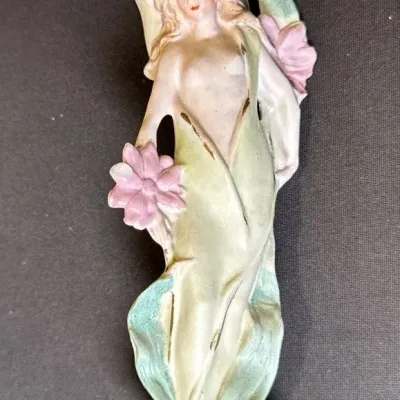 Antique German Art Nouveau Figural Vase No. 3845 – Attributed to Gebrüder Knoch