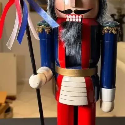 19” Wooden Soldier Nutcracker with Spear 