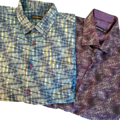 Lot of 2 Men’s Shirts – Jhane Barnes Silk XL & Saks Fifth Avenue