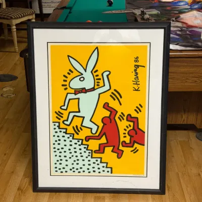 Sale Photo Thumbnail #52: K, Harding Framed Art Poster 1986