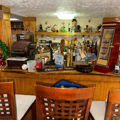 Sale Photo Thumbnail #14: Vintage Bar Display Loaded with Antique & Collectables 