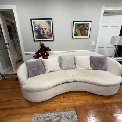 Sale Photo Thumbnail #103: White Sofa Needs to be Professionally Cleaned 