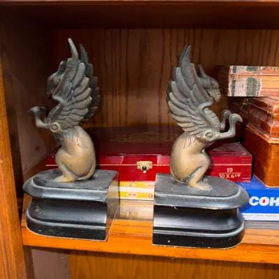 Sale Photo Thumbnail #25: Set of Vintage Griffen Bookends