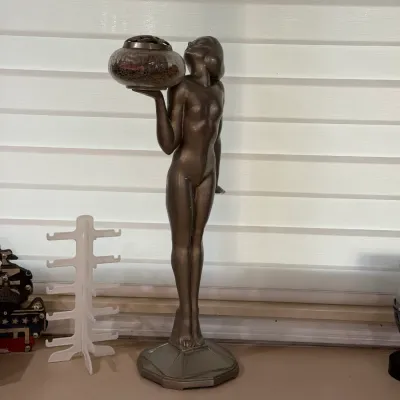 Sale Photo Thumbnail #49: Arts & Crafts Standing Woman Metal Figure 