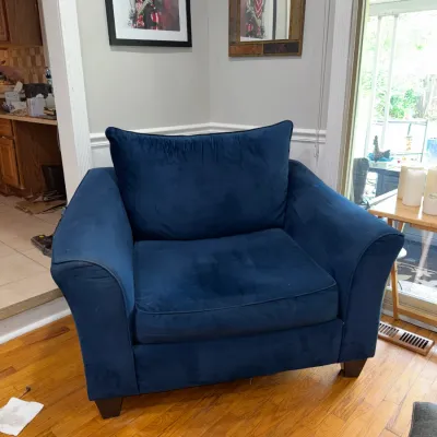 Sale Photo Thumbnail #107: Blue Fabric Armchair 