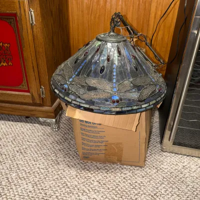 Sale Photo Thumbnail #85: Multi Color 14" in Circumference Hanging Dragon Fly Light Fixture 