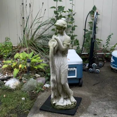 Sale Photo Thumbnail #69: 4-Foot-Tall Standing Concrete Woman Figure 