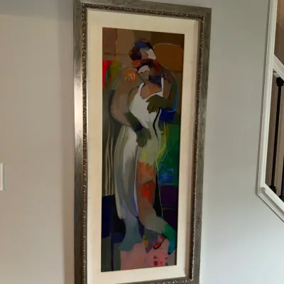 Sale Photo Thumbnail #108: Tall Framed Oil on Canvas by Artist 