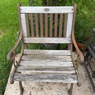 Northbrook Wood And Cast Iron Outdoor Armchair 