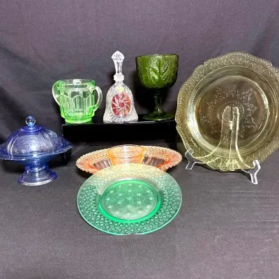 Collection Of Vintage Depression Glass