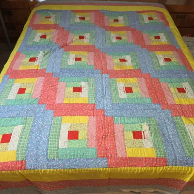 Yellow/Blue/Pink Quilt