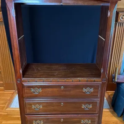 Wooden Media Armoire Or Tv Entertainment Center 