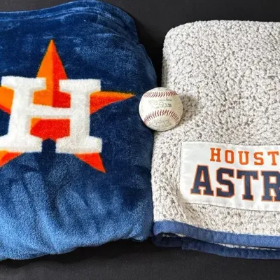 Astros Blankets And Stamped Ball