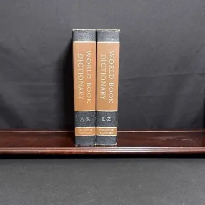 Wood And Brass Shelf With Books