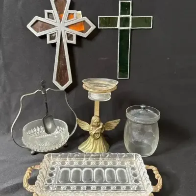 Eclectic Collection Of Decor And Serving Dishes