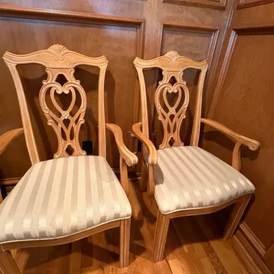 Vintage Chippendale-style Dining Armchair 