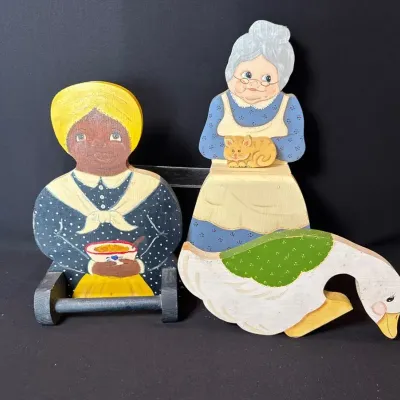 Wooden Folk Art Shelf Sitters 