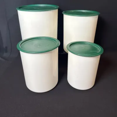 Vintage One Touch Tupperware Canisters 