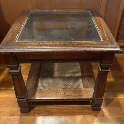 Square Wooden End Table 