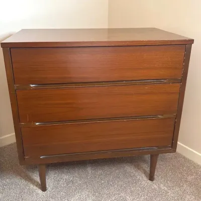 Mid-Century Modern Wooden Dresser 