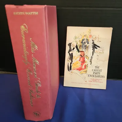 Vintage Books - Miss Manners Guide To Exrutiatingly Correct Behavior & Calvert Party Encyclopedia