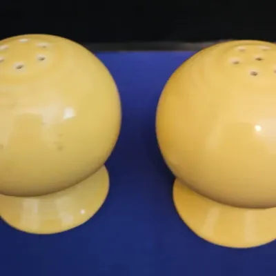 Vintage Fiesta Ware Yellow Salt Pepper Shakers