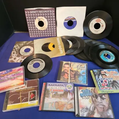 Vintage Old School Record 45's And CDs - Various Artists And Genres