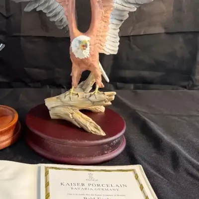 Kaiser Porcelain Bald Eagle #40/3000 by Wolfgang Gawantka w/ COA & Assorted Bird Figurines
