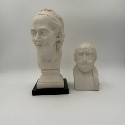 Busts Of Voltaire And Euripides