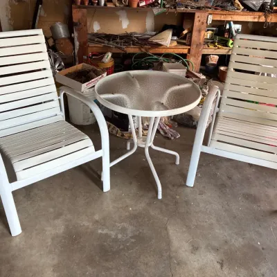 White patio set