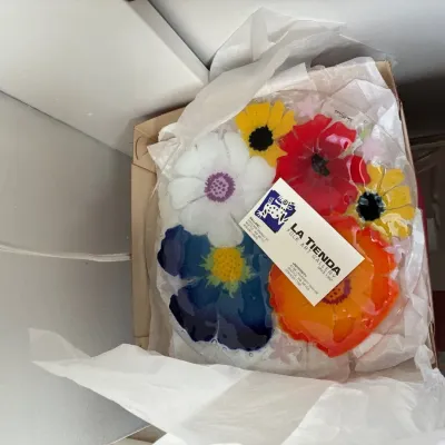 Pressed flower plate