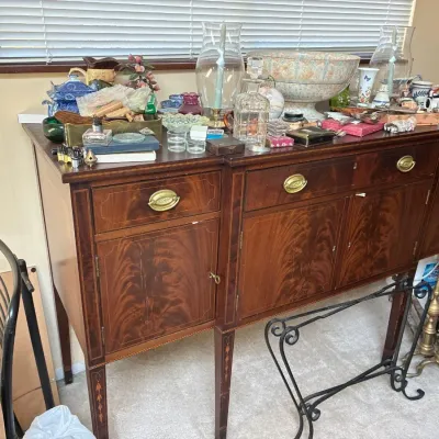 Mahogany side hutch